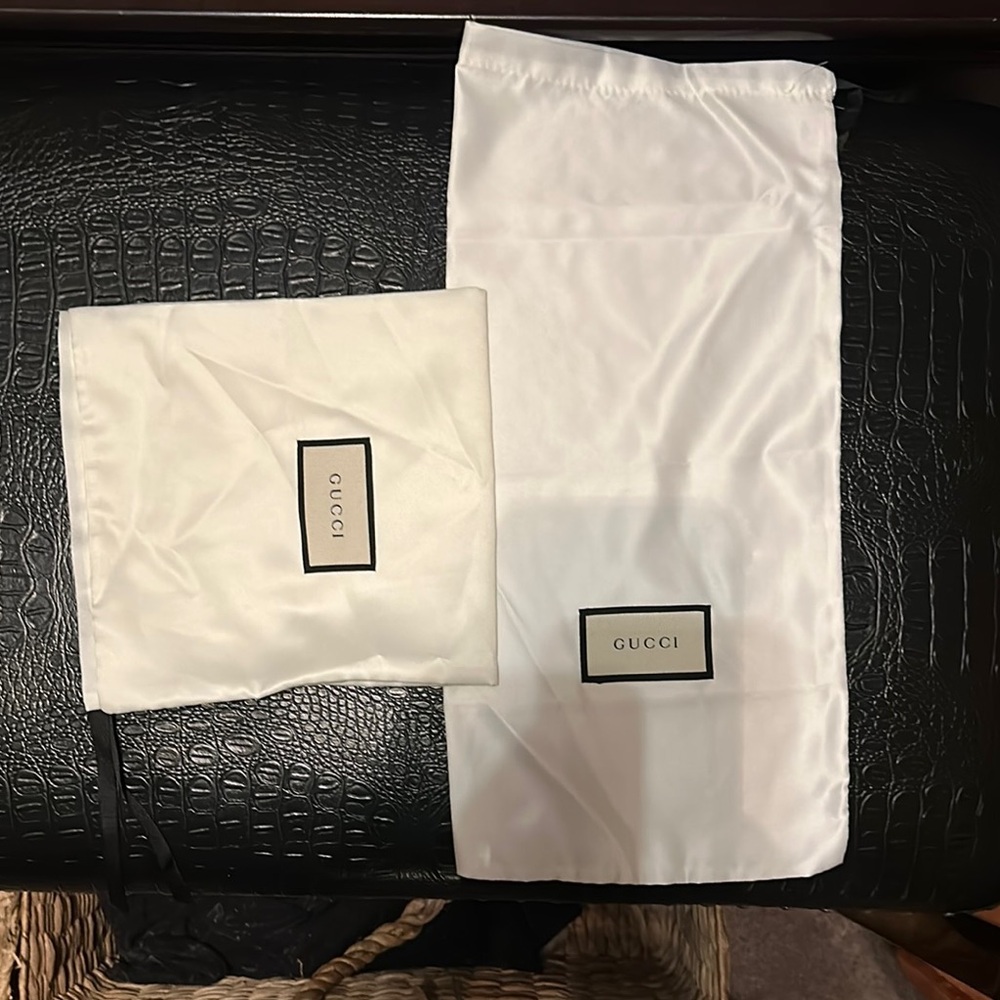 Gucci White Dust Bags Set